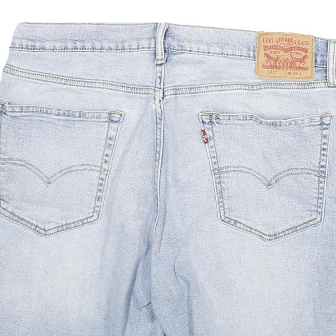 LEVI'S Mens Denim Blue Casual Shorts XL W34 Cotton Blend Regular Fit Light Wash