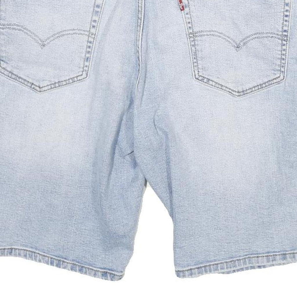 LEVI'S Mens Denim Blue Casual Shorts XL W34 Cotton Blend Regular Fit Light Wash