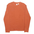 LEVI'S Mens Orange Long Sleeve Crew Neck Cotton Blend T-Shirt S Casual Basics