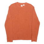 LEVI'S Mens Orange Long Sleeve Crew Neck Cotton Blend T-Shirt S Casual Basics