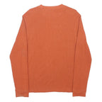 LEVI'S Mens Orange Long Sleeve Crew Neck Cotton Blend T-Shirt S Casual Basics
