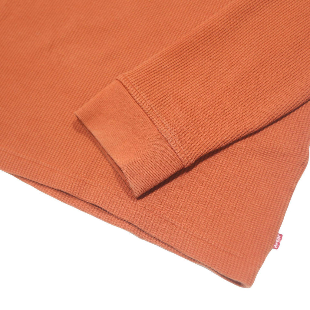 LEVI'S Mens Orange Long Sleeve Crew Neck Cotton Blend T-Shirt S Casual Basics