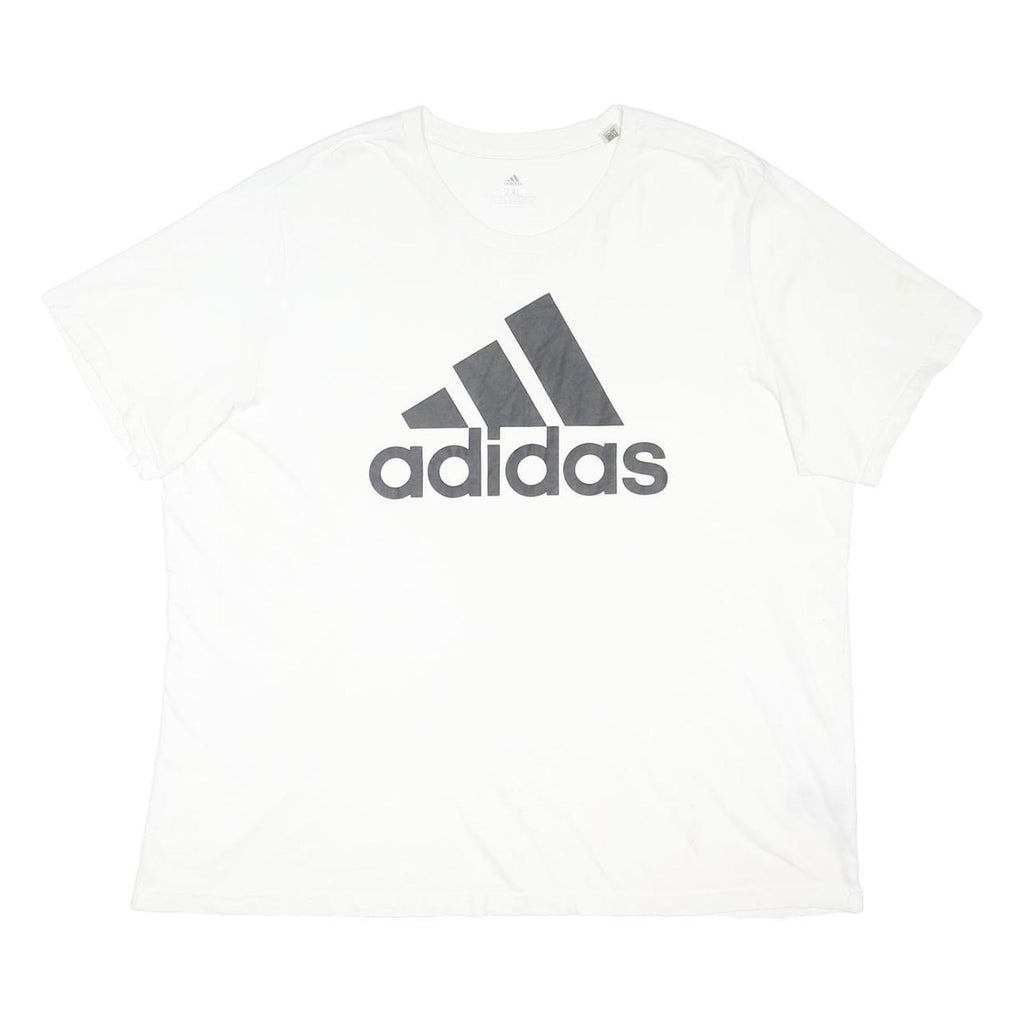 ADIDAS Mens White 2XL Classic Crew Neck Short Sleeve Cotton Blend T-Shirt