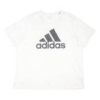 ADIDAS Mens White 2XL Classic Crew Neck Short Sleeve Cotton Blend T-Shirt
