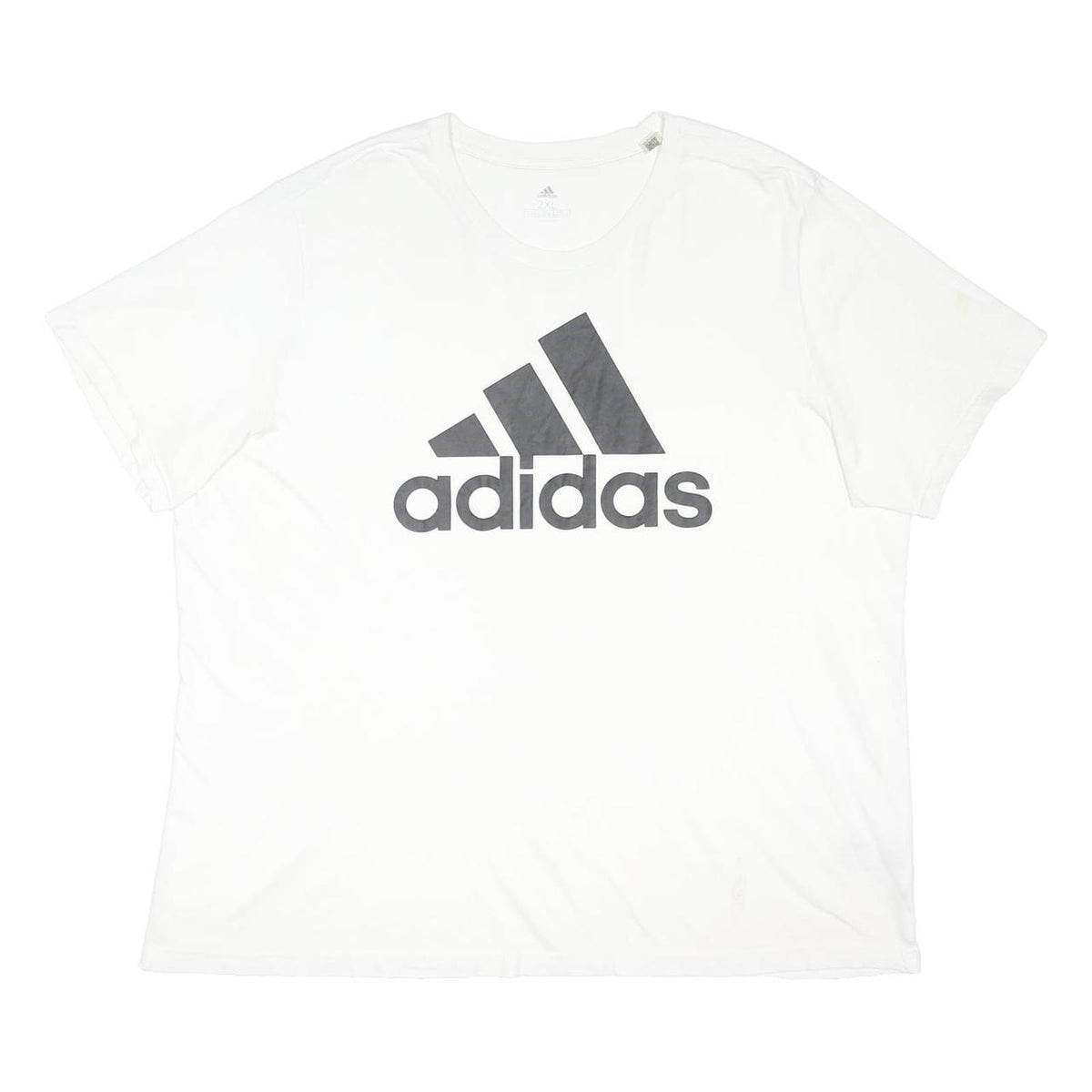 ADIDAS Mens White 2XL Classic Crew Neck Short Sleeve Cotton Blend T-Shirt