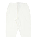 KATHLEEN MADDEN Womens Cotton Blend White Regular Fit Zip Trousers W26 L22