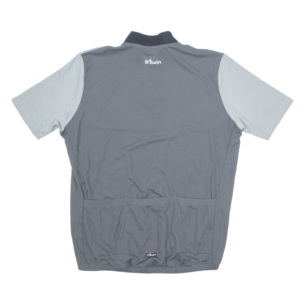 DECATHLON CREATION B'Twin Cycling Mens Jersey Grey 1/4 Zip XL