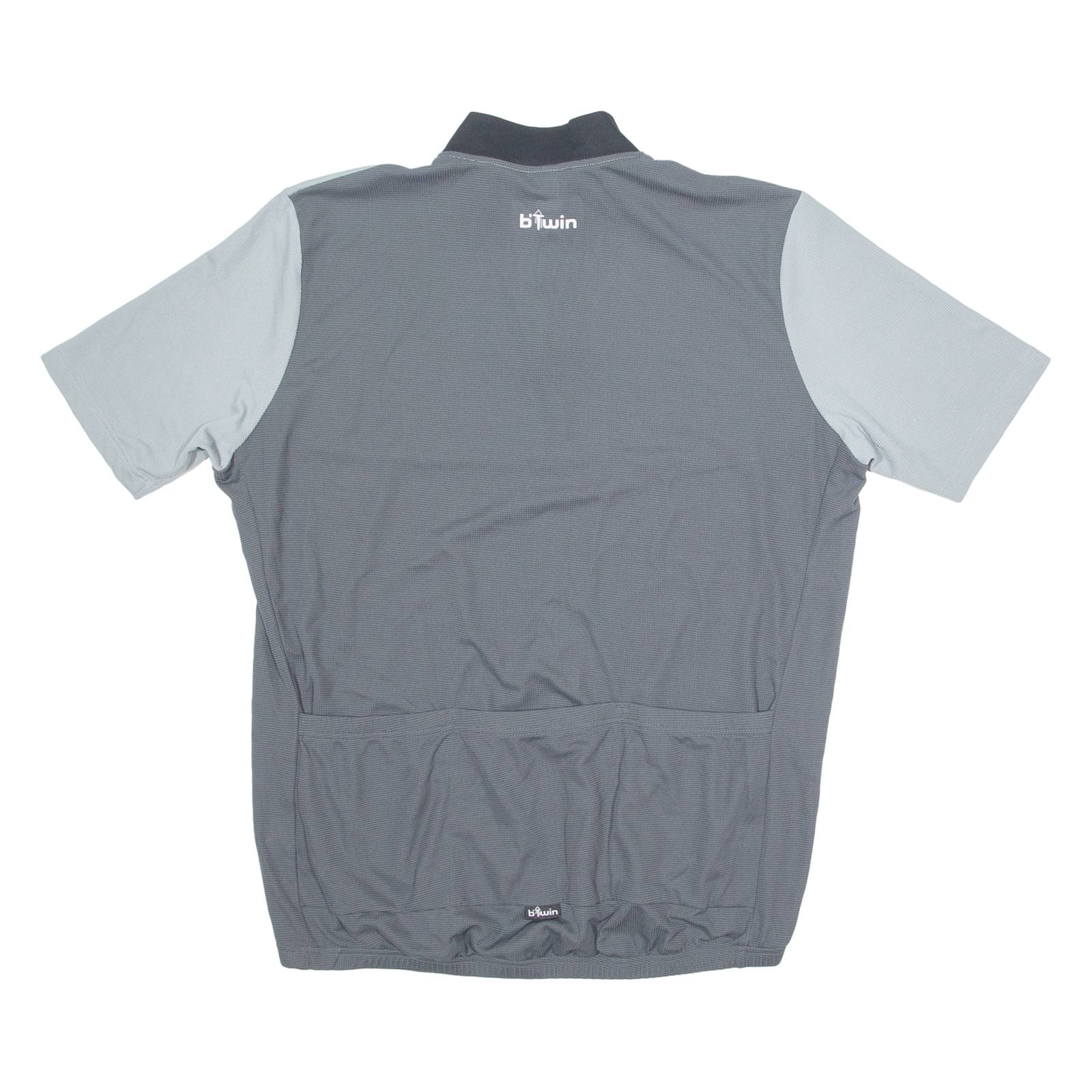 DECATHLON CREATION B'Twin Cycling Mens Jersey Grey 1/4 Zip XL