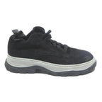 ELLE Womens Lace-Up Suede Black Trainers UK 6 Comfortable Stylish Footwear