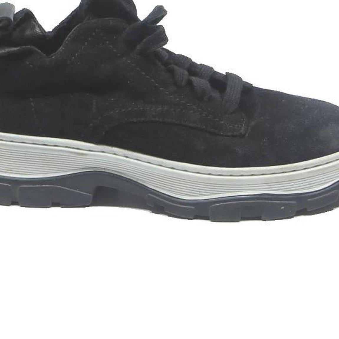 ELLE Womens Lace-Up Suede Black Trainers UK 6 Comfortable Stylish Footwear