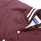 HOLLOWAY Mens Maroon & White Auburn Indians Varsity Jacket L Polyester Plain