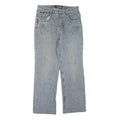 BSWANG Womens Blue Regular Straight Denim Light W30 L28 Jeans Cotton Blend Zip