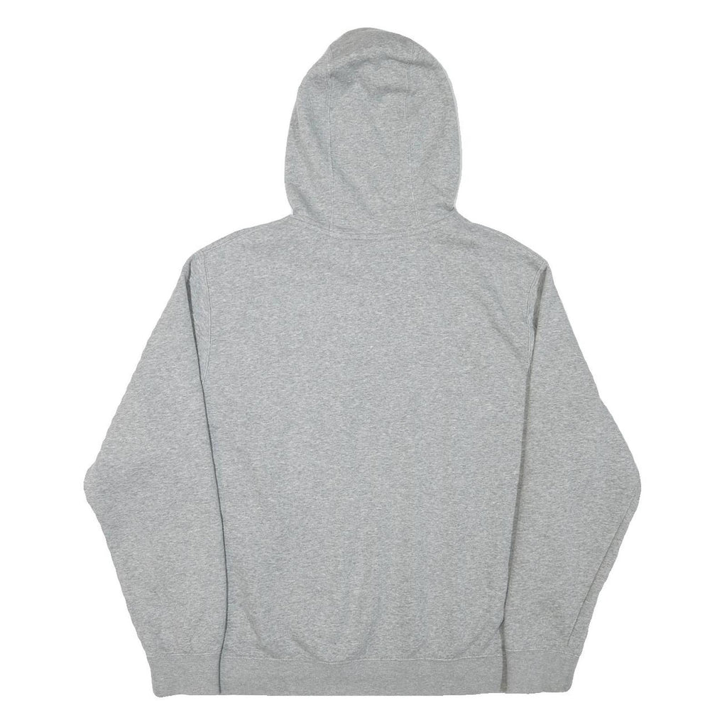 NIKE Mens Grey Sheldon Baseball Pullover Hoodie L Cotton Blend Sportswear