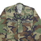 AMERICAN APPAREL Mens Green & Brown Camouflage Military Style Jacket M Cotton