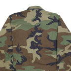 AMERICAN APPAREL Mens Green & Brown Camouflage Military Style Jacket M Cotton