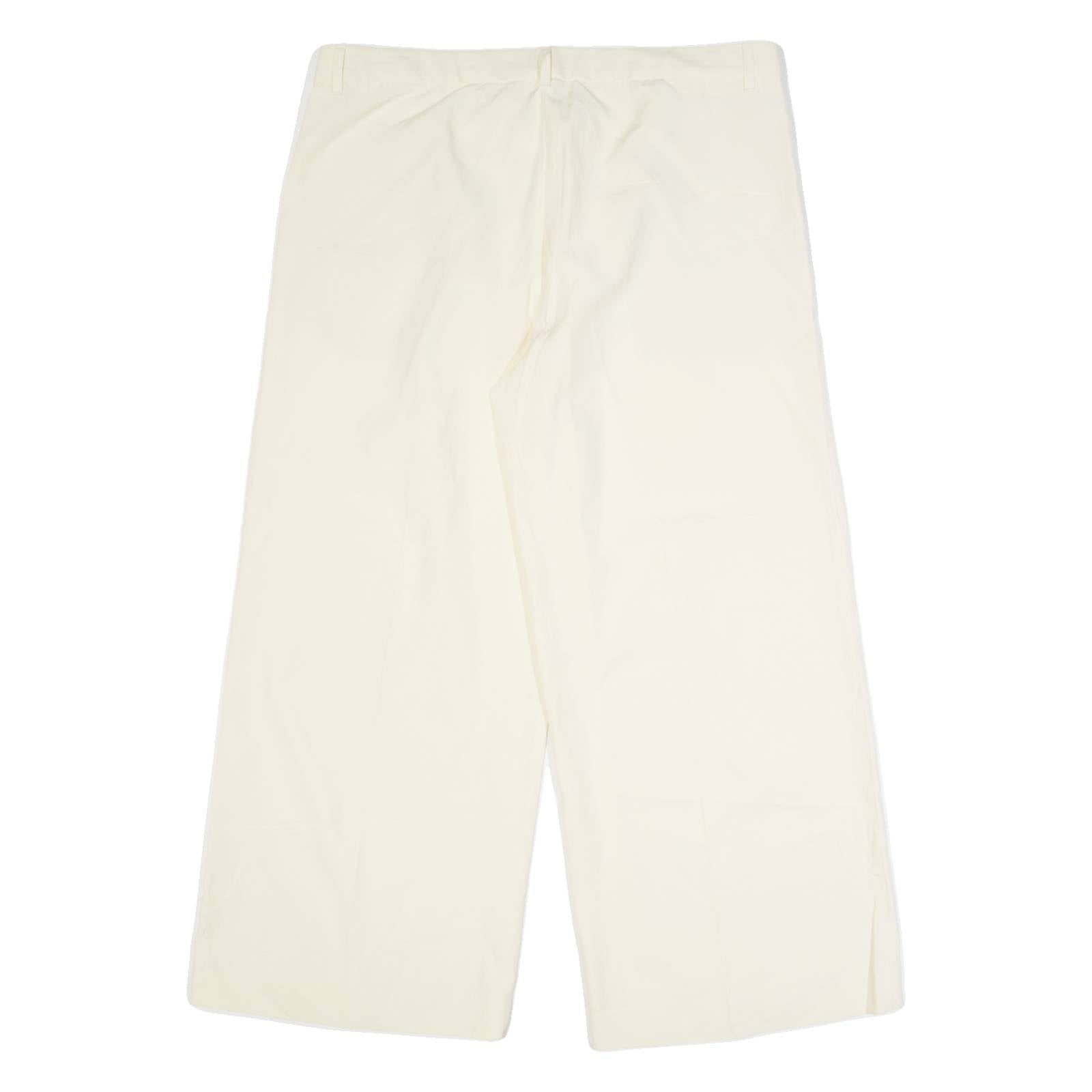 MOSCHINO CHEAP & CHIC Womens Trousers Cream Regular Wide-Leg W36 L27