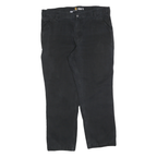 CARHARTT Mens Relaxed Fit Black Cotton Blend Trousers W40 L30 Workwear Zip