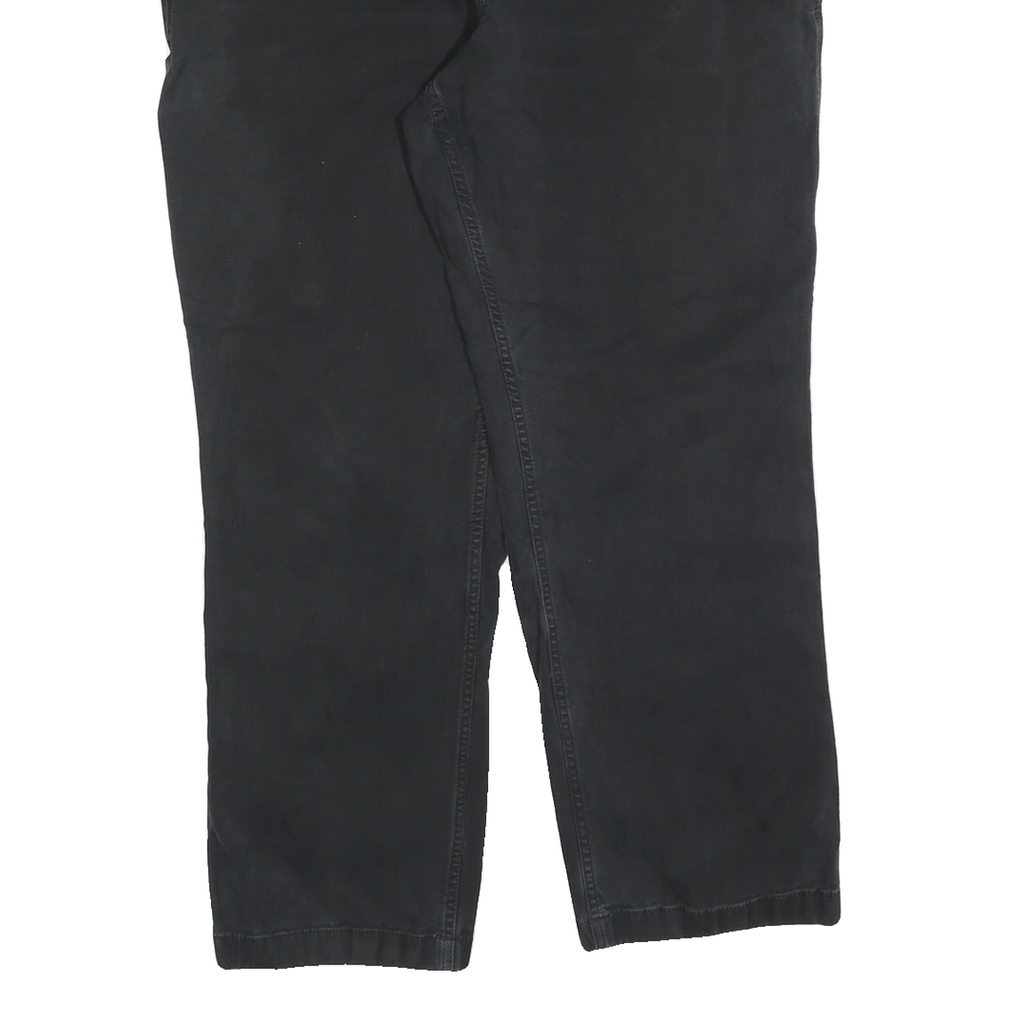 CARHARTT Mens Relaxed Fit Black Cotton Blend Trousers W40 L30 Workwear Zip