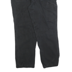 CARHARTT Mens Relaxed Fit Black Cotton Blend Trousers W40 L30 Workwear Zip