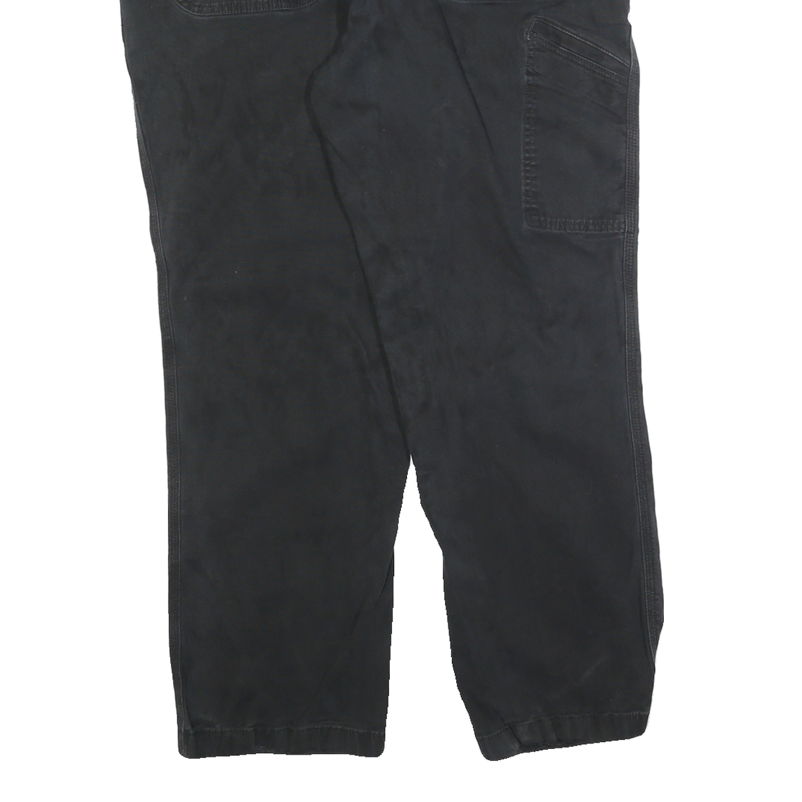 CARHARTT Mens Relaxed Fit Black Cotton Blend Trousers W40 L30 Workwear Zip