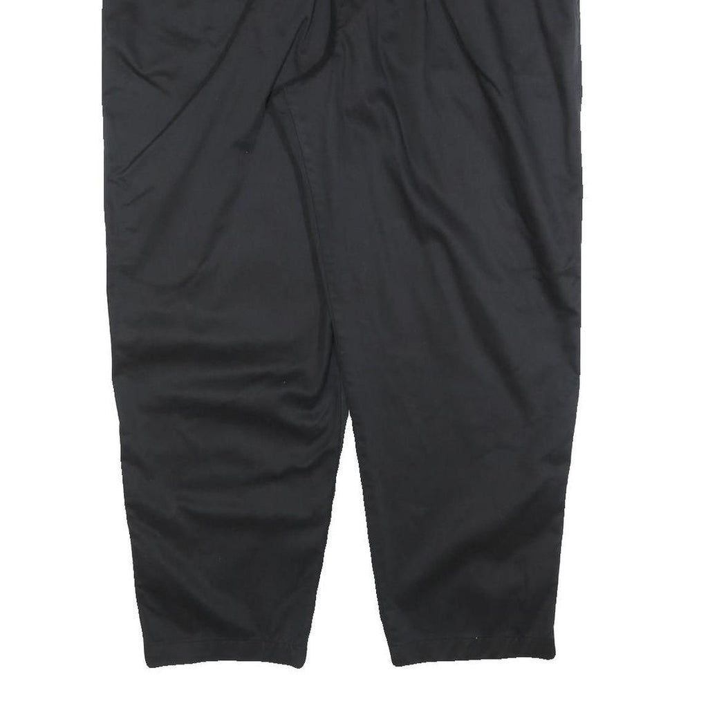 LEE Mens Relaxed Black Cotton Blend Trousers W34 L28 Casual Zip Closure Comfort