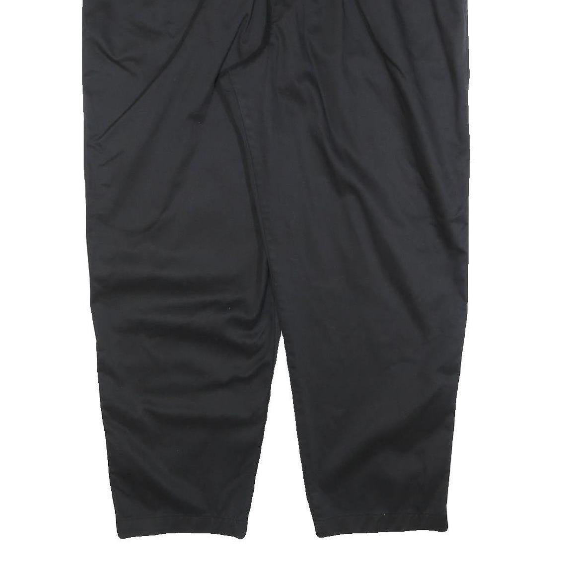 LEE Mens Relaxed Black Cotton Blend Trousers W34 L28 Casual Zip Closure Comfort