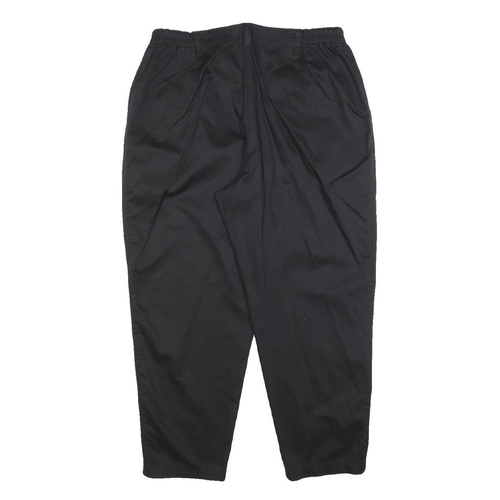 LEE Mens Relaxed Black Cotton Blend Trousers W34 L28 Casual Zip Closure Comfort