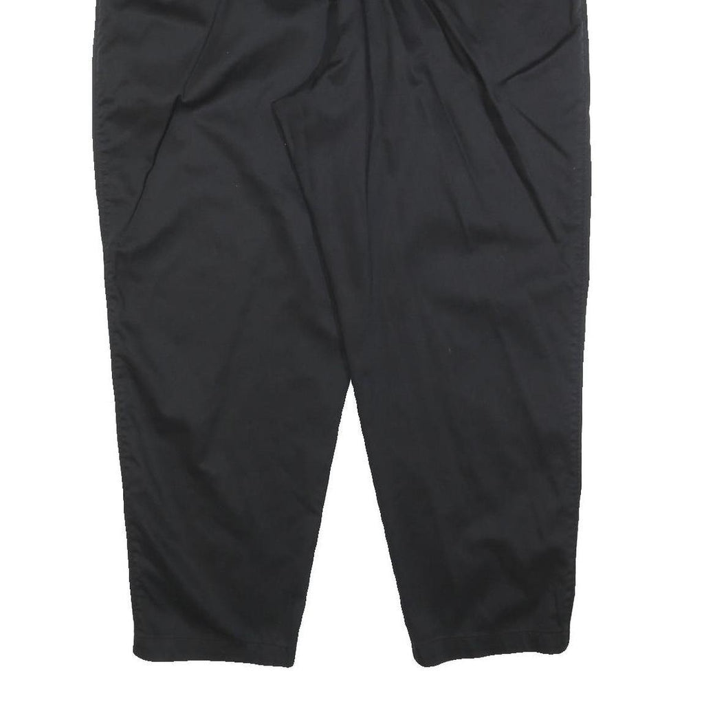 LEE Mens Relaxed Black Cotton Blend Trousers W34 L28 Casual Zip Closure Comfort