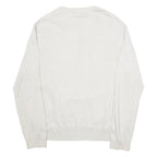 NAUTICA Mens Jumper Green V-Neck Tight Knit L