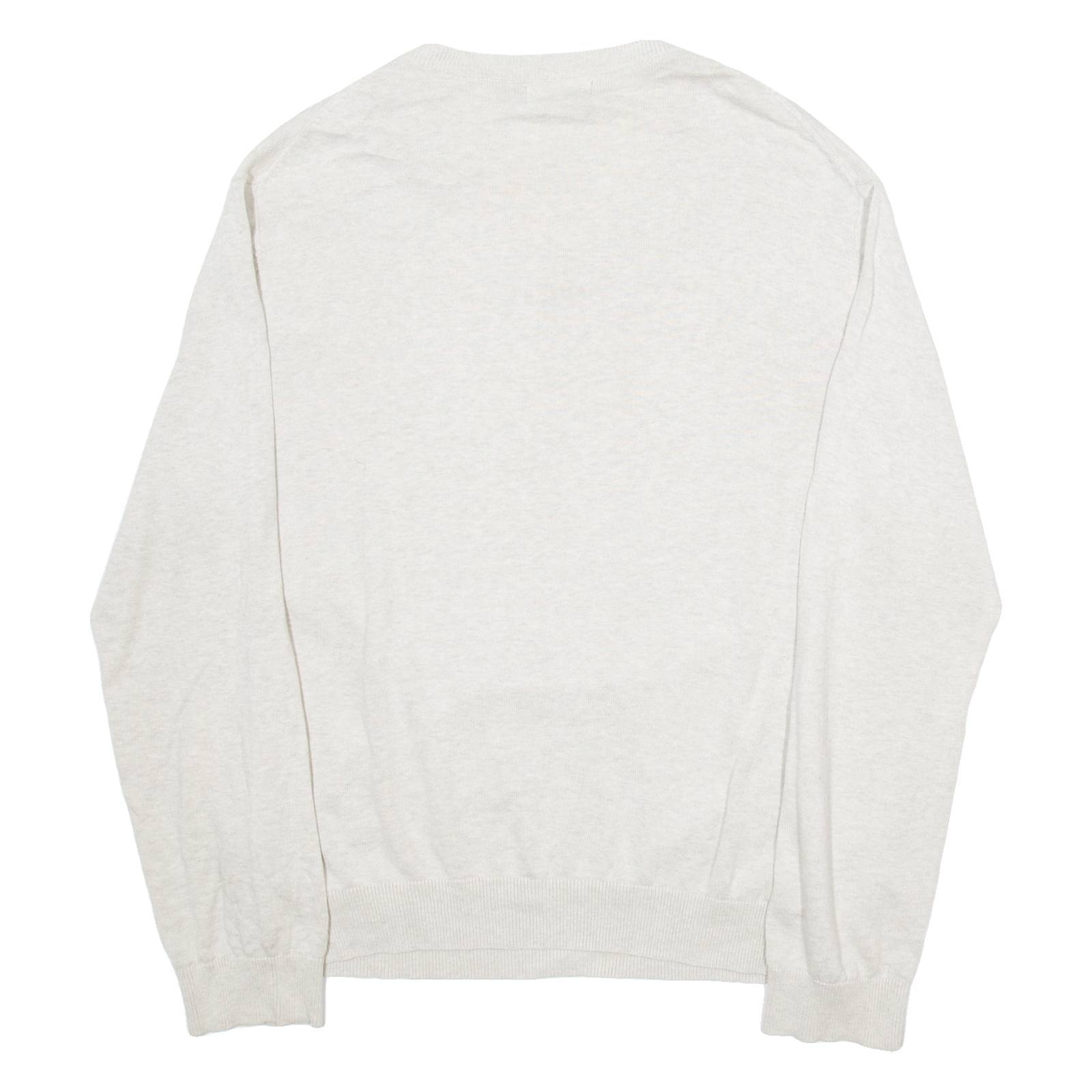 NAUTICA Mens Jumper Green V-Neck Tight Knit L