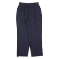 Womens Relaxed Fit Navy Wool Blend Zip Trousers W28 L30 Classic Workwear