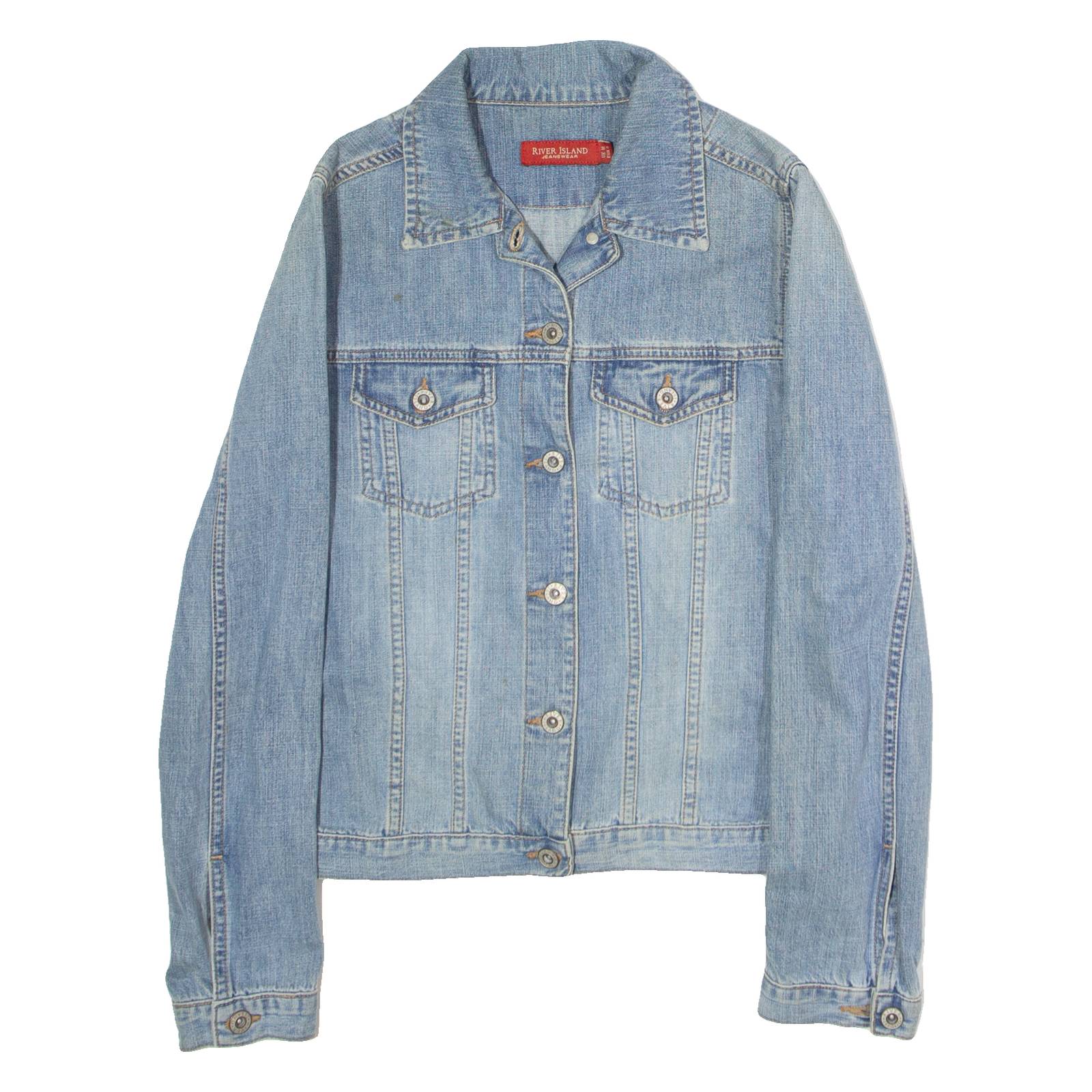 RIVER ISLAND Womens Denim Jacket Blue M