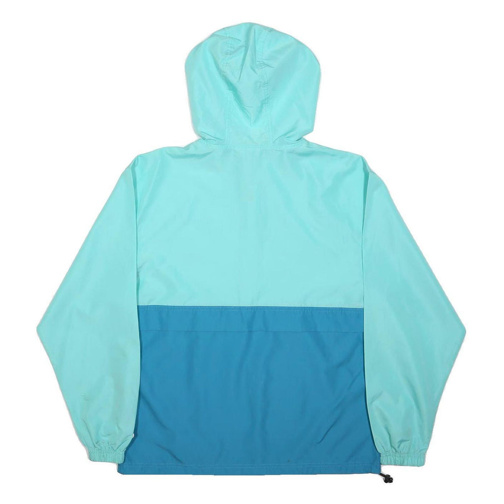 CHAMPION Mens Green & Blue Zip Jacket S Polyester Hooded Casual Sportswear