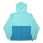 CHAMPION Mens Green & Blue Zip Jacket S Polyester Hooded Casual Sportswear