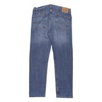 LEVI'S 505 Mens Blue Regular Straight Denim W36 L32 Classic Cotton Blend Zip
