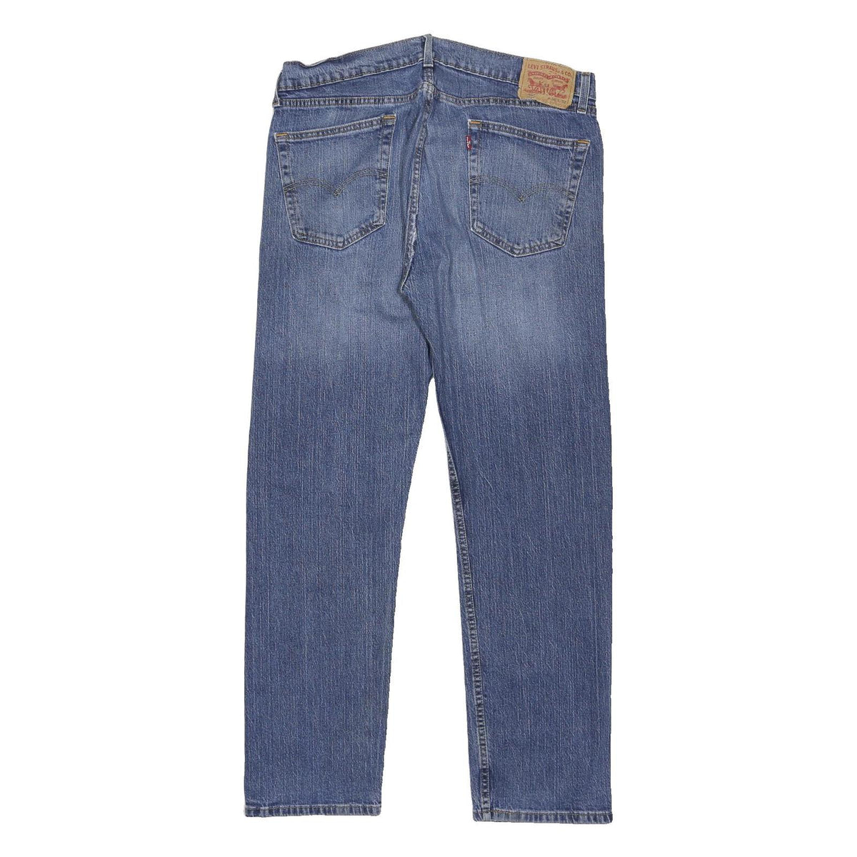 LEVI'S 505 Mens Blue Regular Straight Denim W36 L32 Classic Cotton Blend Zip