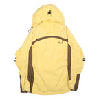 JACK WOLFSKIN Womens Yellow & Brown Outdoor Jacket UK 8 Polyester Blend Zip