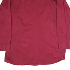TWENTY Mens Red Cotton Shirt XL Classic Button-Down Long Sleeve Casual
