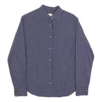 CALVIN KLEIN JEANS Womens Blue Striped Shirt S Cotton Blend Casual Button Up