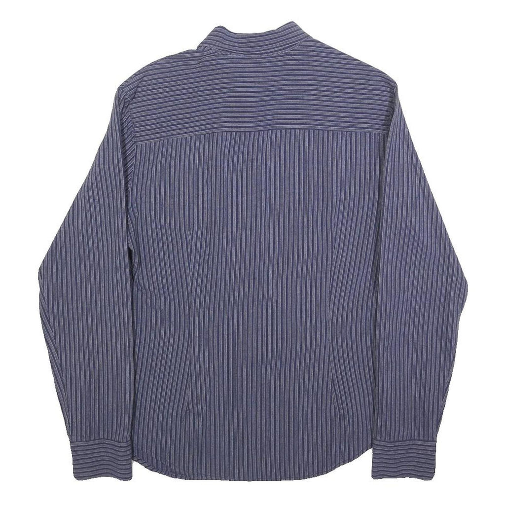 CALVIN KLEIN JEANS Womens Blue Striped Shirt S Cotton Blend Casual Button Up