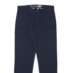 CARHARTT Mens Navy Blue Relaxed Cargo Trousers W33 L32 Workwear Cotton Blend