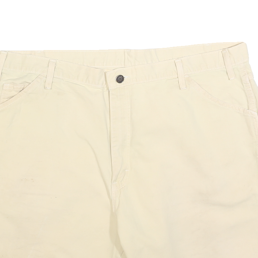DICKIES Womens Shorts Beige Casual Cotton Blend XL W40 Workwear Relaxed Fit