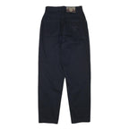 JOOP Womens Cotton Blend Navy Relaxed Straight Trousers W25 L29 Stylish Zip