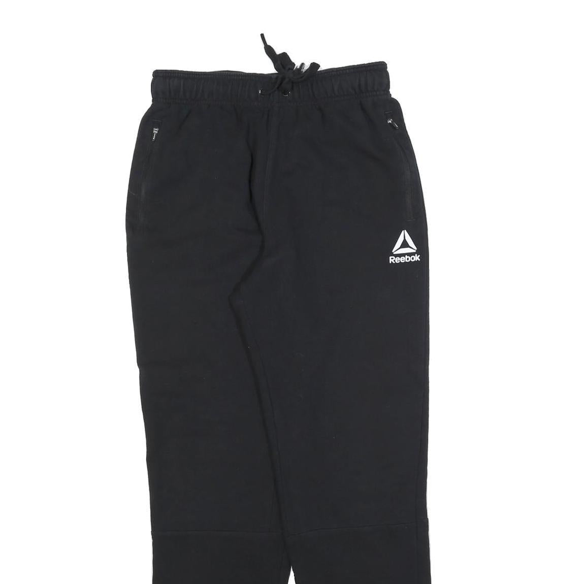 REEBOK Womens Joggers Black S W26 L30 Slim Tapered Cotton Blend Comfort