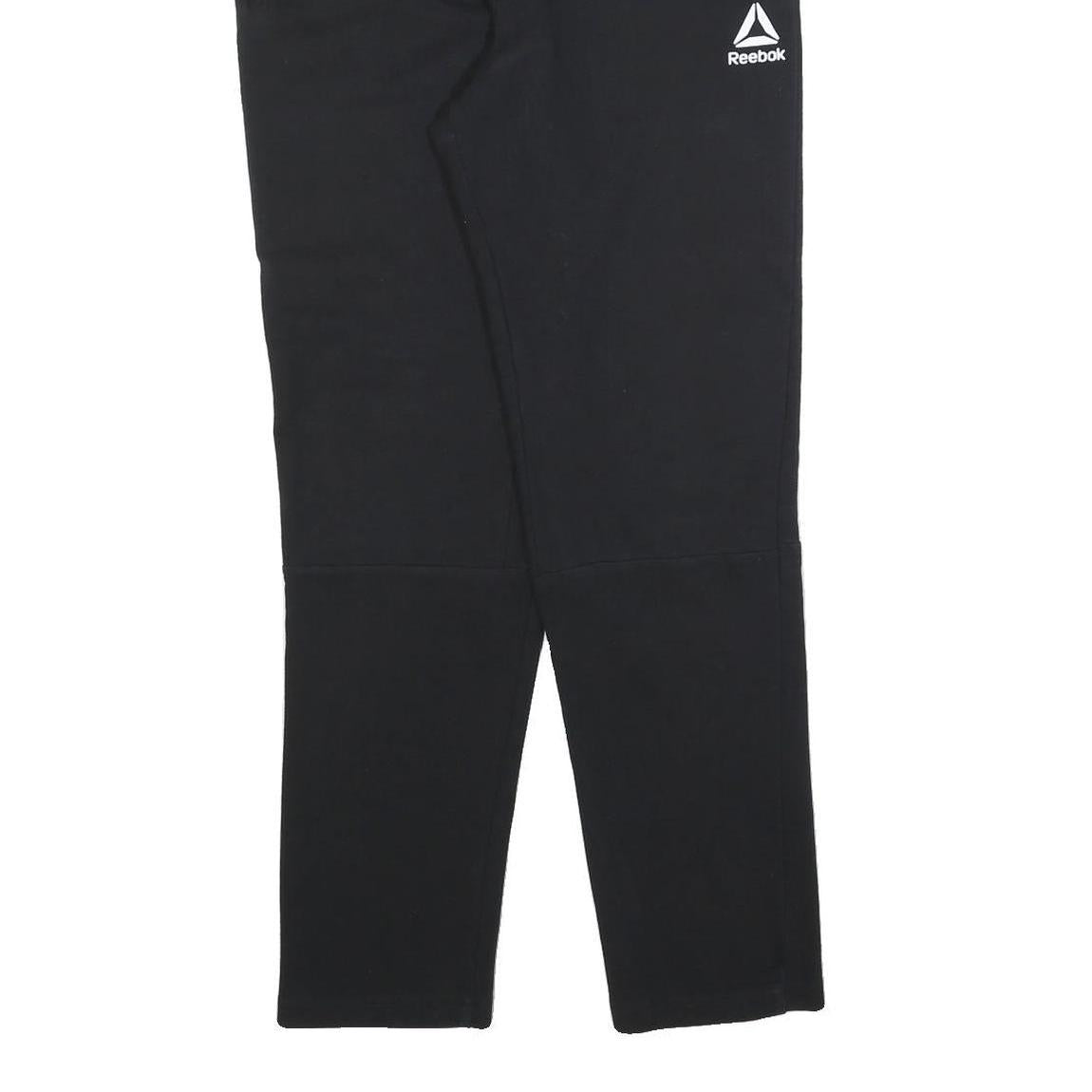 REEBOK Womens Joggers Black S W26 L30 Slim Tapered Cotton Blend Comfort