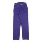 CIMARRON Womens Jeans Purple Regular Straight Denim W25 L28 Button Closure