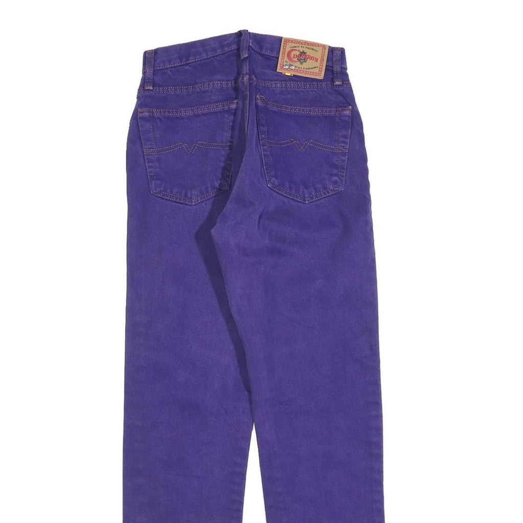 CIMARRON Womens Jeans Purple Regular Straight Denim W25 L28 Button Closure