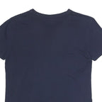 LACOSTE Mens Navy Blue Cotton Blend V-Neck T-Shirt XS Classic Fit Casual