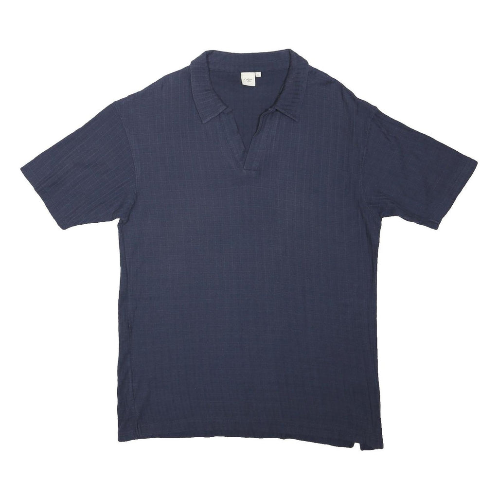 COTTON TRADERS Mens Blue Short Sleeve Plain Polo Shirt XL Casual Summer Wear