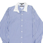 TOMMY HILFIGER Mens Shirt Blue Striped Long Sleeve L